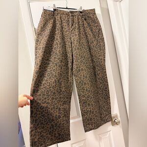 Next Leopard Print Women's Wide Leg Hourglass Jeans